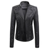 New Leather PU Leather Jacket Women's Short