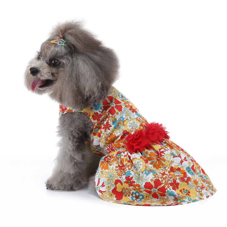 Pet Dog Fashion Simple Print Skirt