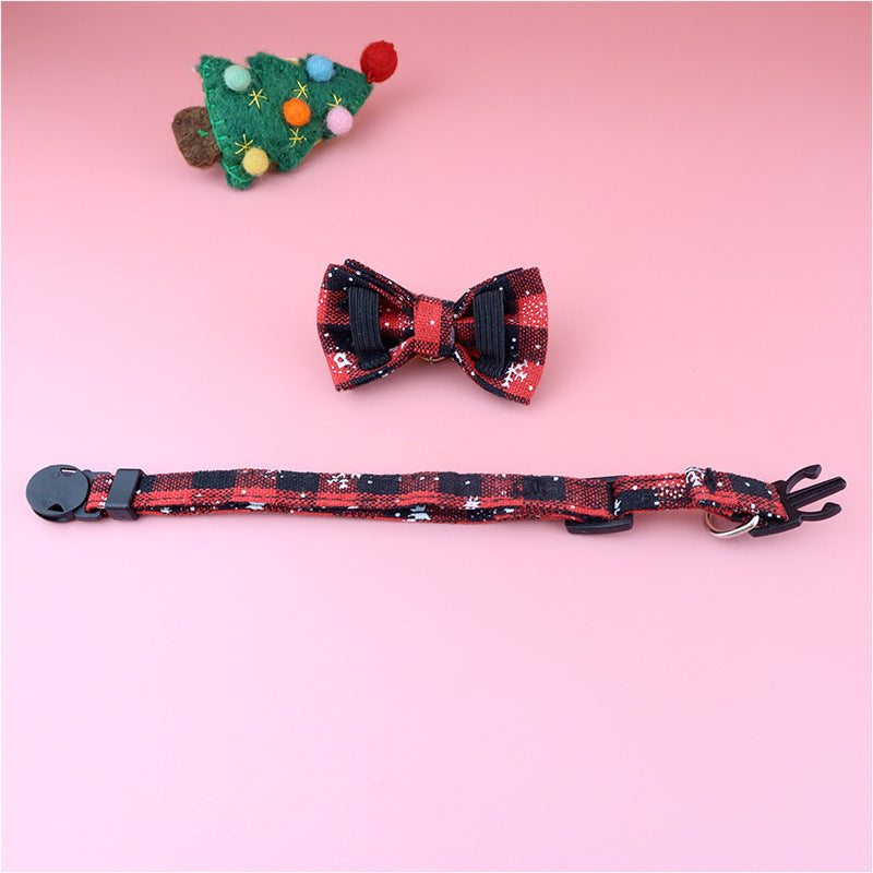 Pet Supplies Cat Bow Detachable Christmas