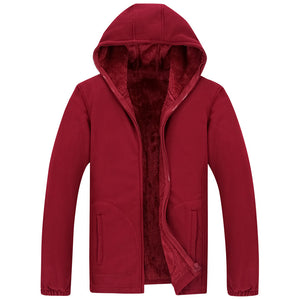 Loose Plus Size Cardigan Hooded Warm Fleece Jacket