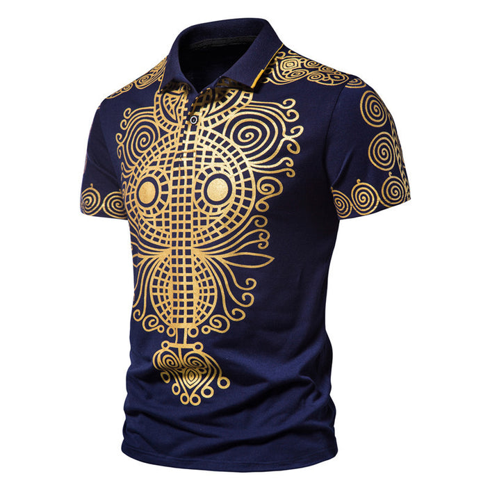 Summer Men Casual Ethnic Short Sleeved