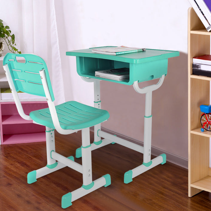 Kids Desk And Chair Set Height Adjustable Ergonomic Study School Writing Desk