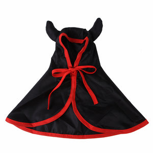 Halloween Pet Dog Cat Horn Cloak Cape