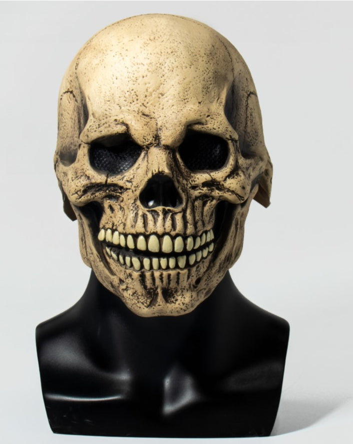 Full Head Skull Mask Helmet With Movable Jaw 3D Skeleton Skull