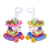 Pretend Play Set - Fruit And Vegetable Trolley - With Colourful Light And Music