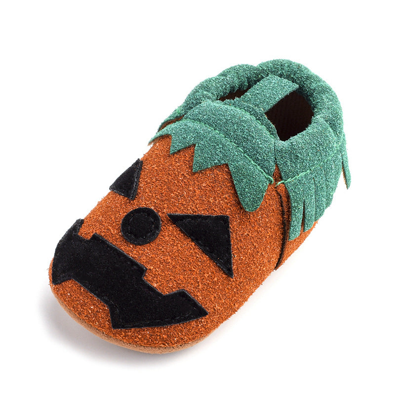 Baby Girls Boys Halloween Pumpkin Cosplay Slip-on Shoes Soft First Walking Children Canvas Shoes Kids Girls Walking Shoes