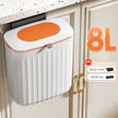 Kitchen Trash Can Wall-mounted Household Kitchen Waste Storage Bin With Lid