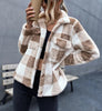 Brown Solid Color Lapel Temperament Commuter Cardigan Women's Clothing