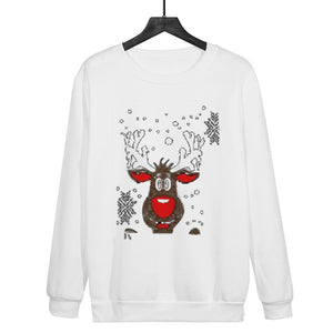 Antlers Cute Print Crew Neck Sweater