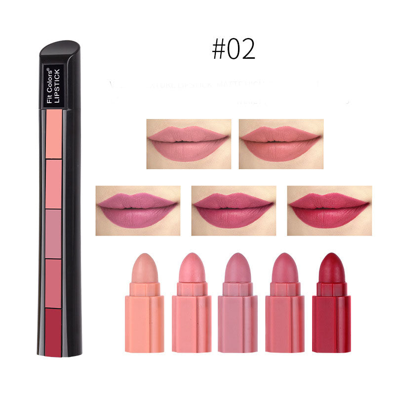 Matte 5-color Lipstick Set long Lasting Waterproof  Red Lipstick