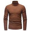 Slim-fit Men's Knitted Turtleneck Solid Color Sweater