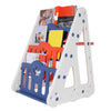 Kids Easel Play Station With Bookshelf ,Back Toyshelf,Drawing Board And Chair