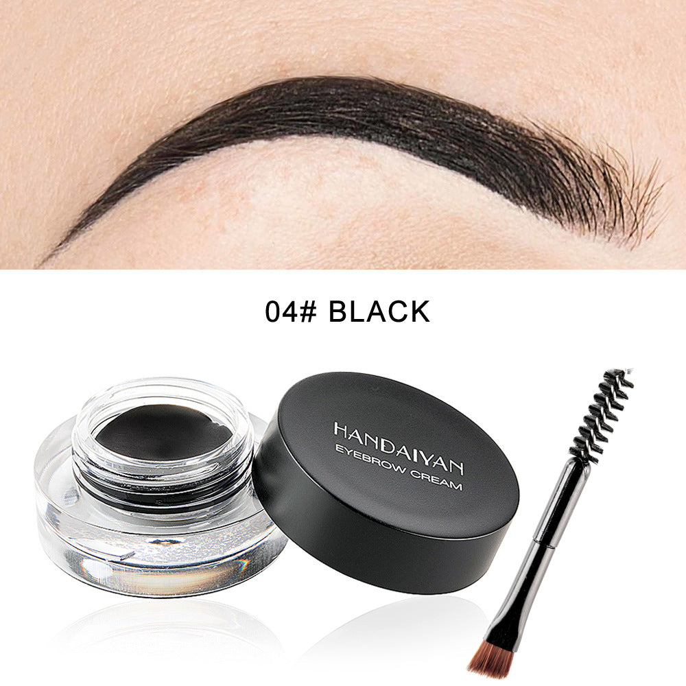 12 Color Super Waterproof Eyebrow Cream Professional Black Color Eyebrow Gel Brow Tint Long Lasting With Makeup Brush